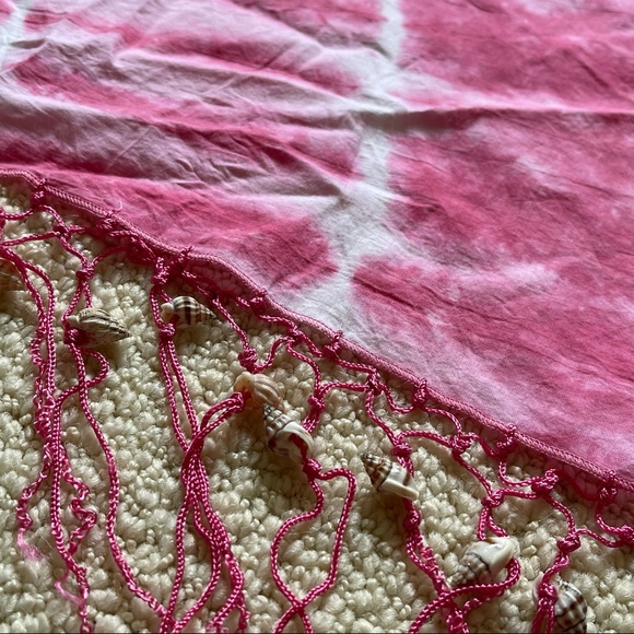 So cute! Beach wrap with real seashells, tie-dye - Picture 8 of 9